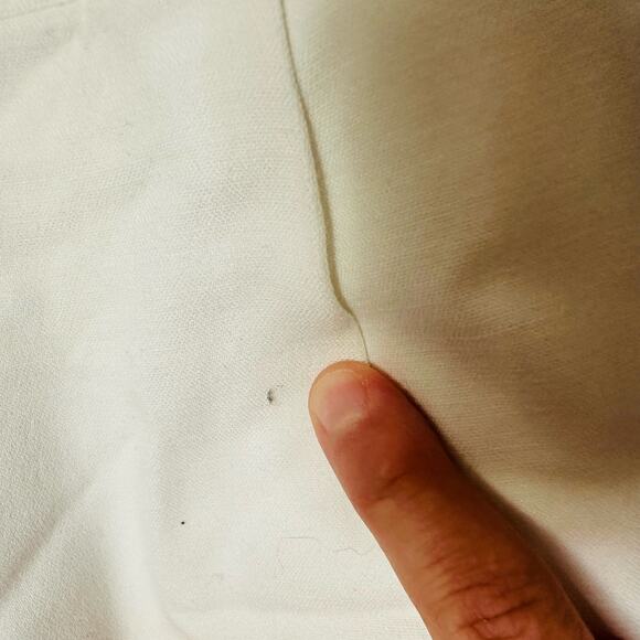 HABITUAL Women's White Wide Legged Cropped Pockets Zip Up Back Jumpsuit Size 4 - Picture 7 of 9